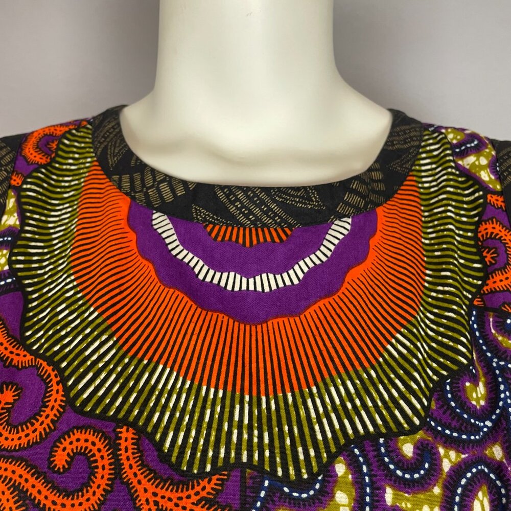 Kutula by Africana Dress Sleeveless Wax Print‎ Batik Ankara Fit and Flare - Picture 9 of 12